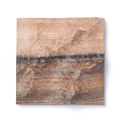 BurlyWood Unfinished Sandalwood Imitation Planet Surface Stuff, for DIY Epoxy Resin, UV Resin Jewelry Decoration Making, Earth, BurlyWood, 49~50.5x50.5x10~14.5mm