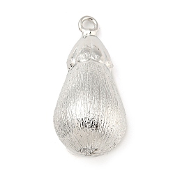 Platin Farbe Gestellmessinganhänger, cadmiumfrei und bleifrei, Träne, Platin Farbe, 24x11x10.5 mm, Bohrung: 1.6 mm