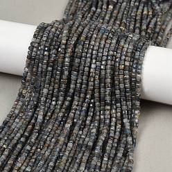 Kyanite Natural Kyanite Beads Strands, Cube, Faceted, 3.5x3.5x3.5mm, Hole: 0.7mm, about 127~129pcs/strand, 14.96~15.04''(38~38.2cm)