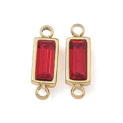 Сиамский Камень рождения 304 соединительные подвески из нержавеющей стали со стразами, трапециевидные подвески, реальный 14 k позолоченный, Сиам, 13.5x4.5x4 мм, отверстие : 1.1 мм