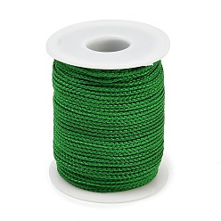Sea Green Round Nylon Braided Cord, for Jewelry Beading Making, Sea Green, 1.6mm, about 45.93 Yards(42m)/Roll