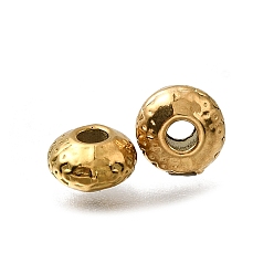 Настоящее золото 18K 304 из нержавеющей стали бусы, ионное покрытие (ip), рондель, реальный 18 k позолоченный, 7x4 мм, отверстие : 2 мм