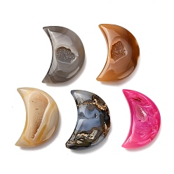 Гальванический Агат Лунный природный друзовый жеода агатовое украшение, фигурка для украшения дома, фэншуй декор, окрашенная и подогревом, 46~47x28~31x9~11 мм