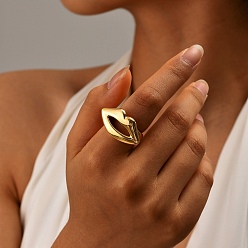 Золотой Кольца для губ из нержавеющей стали для женщин, золотые, размер США 8 (18.1 мм)