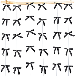 Черный 6шт. полиэстеровые бантики для подвешивания, для праздничного и праздничного оформления, чёрные, 2000 мм