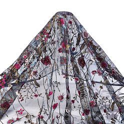 Черный 3 ярдов полиэстерового кружевного полотна с цветочным узором, аксессуары, чёрные, 1500x0.1 мм