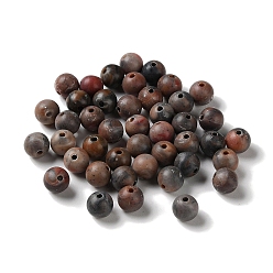 Кокосово-Коричневый Акриловые бусины, имитация драгоценных камней, круглые, кокосового коричневый, 8 мм, отверстие : 1.8 мм