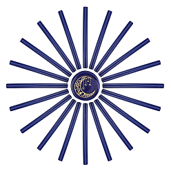 Индиго Сургучные палочки, для ретро старинные сургучной печати, индиговые, 135x11x11 мм