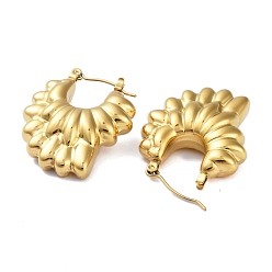 Chapado en Oro Real 18K Pendientes de aro de acero inoxidable, joyas para mujeres, alas, real 304 k chapado en oro, 18 mm