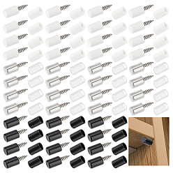 (52) Непрозрачная лаванда 90 шт. 3 цвета железные мебельные полкодержатели-штифты с пластиковой нескользящей накладкой, саморез, разноцветные, 26.5~27x7.5 мм, 30 шт / цвет