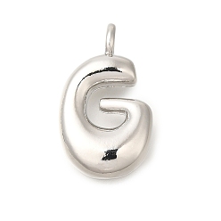 Letter G Стойки обшивки латунные подвески, без кадмия и без свинца, подвески с буквой az~z, Буква G, 23x13.5x5 мм, отверстие : 3 мм