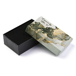 Slate Gray Cardboard Jewelry Boxes, with Sponge Inside, for Jewelry Gift Packaging, Rectangle with Word Specially for U, Slate Gray, 7.9x5.1x2.65cm