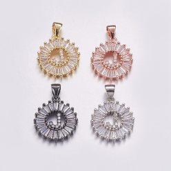 Letter J Долговечные покрытые и стойки латунные микропроволочные кубические буквы из циркония, плоско-круглые, разноцветные, letter.j, 19x15.5x2.5 мм, отверстие : 3.5x4 мм