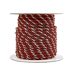 Sienna 3-Ply Nylon Thread, Twisted Rope, for DIY Cord Jewelry Findings, Sienna, 5.5mm, 25yard/wall