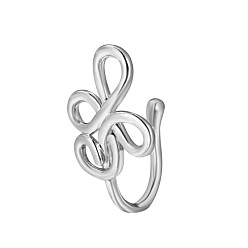 Платина Китайские латунные зажимы для носовой перегородки, украшения для пирсинга носа для женщин и мужчин, платина, 15 мм