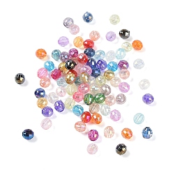 (52) Непрозрачная лаванда Прозрачные акриловые бусины, с покрытием AB цвета, граненые круглые, разноцветные, 4 мм, отверстие : 1.2 мм