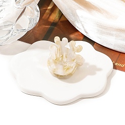 Морская Ракушка Мини-заколки для волос из ацетата целлюлозы лося, аксессуары для волос для женщин и девочек, цвет морской раковины, 30x30 мм