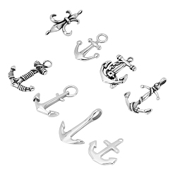 Античное Серебро 8 шт. 8 стили 304 соединительные звенья из нержавеющей стали, геральдическая лилия, античное серебро, 1 шт / стиль