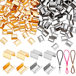 (52) Непрозрачная лаванда 220шт 2 цвета железные концы ленты, прямоугольные, разноцветные, 12x8 мм, 110 шт / цвет