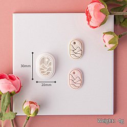 Oval Bohemian style Plastic Molds, Clay Cutters, Clay Modeling Tools, for Earring Making, Oval, 3x2x1.15cm