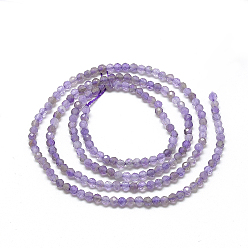 Amethyst Natural Amethyst Beads Strands, Faceted, Round, 2x2mm, Hole: 0.5mm, about 188pcs/strand, 15.9 inch