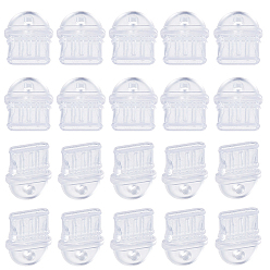 Прозрачный 100шт. ПВХ мобильные пылезащитные заглушки, мобильные пылезащитные заглушки, прозрачные, 1.05x0.95x0.4 см, отверстие : 2 мм