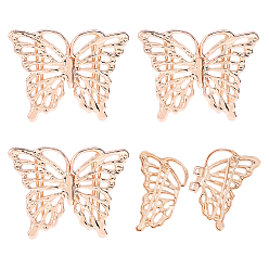 Light Gold Zinc Alloy Sew on Toggle Buckles, Cloak Clasp Fasteners, Butterfly, Light Gold, 73x95x12mm, Hole: 49.5x6.5mm