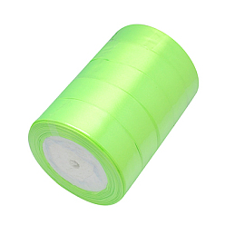 Green Yellow Single Face Satin Ribbon, Polyester Ribbon, Green Yellow, 1 inch(25mm) wide, 25yards/roll(22.86m/roll), 5rolls/group, 125yards/group(114.3m/group)