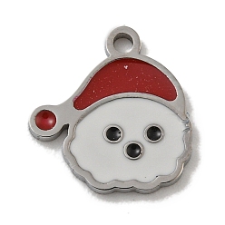 Снеговик Настоящее 14к позолота 304 подвески из нержавеющей стали, буквы, многоцветный рождественский стиль, снеговик, 11x10x1 мм, отверстие : 1.2 мм