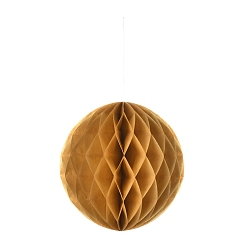 (932FM) Темно-синий аква-матовый с подкладкой Бумажный сотовый шар, бумажный фонарь, с хлопчатобумажной нитью, для свадебной и праздничной вечеринки, темно-золотистые, 130~190 мм