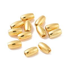 Золотой 925 шарики стерлингового серебра, баррель, реальный 18 k позолоченный, 6x3 мм, отверстие : 1.4 мм, Около 85~90 шт / 10 г