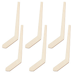 Античный Белый Необработанные деревянные листы, вырезы из хоккейной клюшки, старинный белый, 20.2x5.8x0.3 см