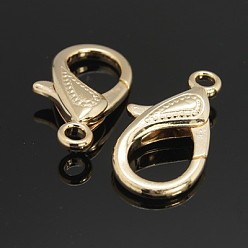 Light Gold Карабин-лобстер из цинкового сплава, золотой свет, 30x17x6 мм, отверстие : 3 мм