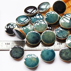 Кадет Синий Мозаика из керамогранита, мозаика неправильной формы, для поделок из мозаики своими руками, рамы для картин, плоско-круглые, кадетский синий, 15~60x5 мм, о 100 г / мешок