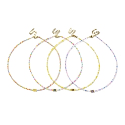 Mixed Stone Natural Mixed Gemstone & Glass Seed Beaded Necklace, 14.41 inch(36.6cm)