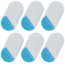 Platinum 48Pcs Mobile Phone Stand Magnetic Adhesive Sheets, for Phone Holder, Flat Round, Platinum, 40.5x1.5mm