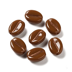 Сиена Непрозрачные акриловые бусины, овальные, цвет охры, 10.5x8x5 мм, отверстие : 1.4 мм, о: 1900 шт / 500 г