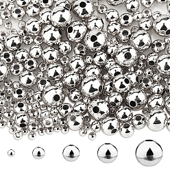 Посеребрённый 160 шт. Латунные распорные втулки, долговечный, круглые, 925 серебро покрытием, 2.3~10x2~10 мм, отверстие : 1~1.8 мм