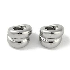 Платина Латунные бусины, без кадмия, без никеля и без свинца, колонка, платина, 6x5 мм, отверстие : 3 мм