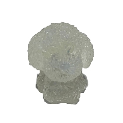 Опал Украшение для выставки собак из смолы, с опалитовыми чипсами внутри для украшения стола в домашнем офисе, 20x20x25 мм