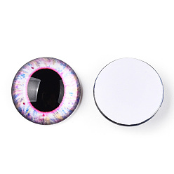 Distel Glas cabochons, halbrund mit Auge, Distel, 20x6.5 mm