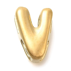 Letter V Ионное покрытие (ip) 304 подвески из нержавеющей стали, реальный 14 k позолоченный, Буква V, 8.5x6x4 мм, отверстие : 3x1.5 мм