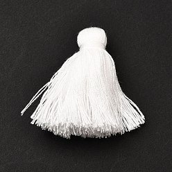 Белый Хлопковые подвески с кисточками, белые, 45~48x30~36 мм