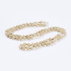 Стеклянный Камень Арбуза Арбуз каменное стекло бисерные ожерелья, матовые, круглые, 60'' (152.4 см)