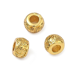 Настоящее золото 18K Латунные бусины, рондель, без кадмия и без свинца, стойки покрытие, реальный 18 k позолоченный, 5.5x4 мм, отверстие : 2.5 мм