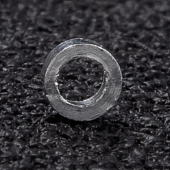 Посеребрённый Spacer бисер латунные, долговечный, плоско-круглые, 925 серебро покрытием, 2x0.5 мм, отверстие : 1.2 мм