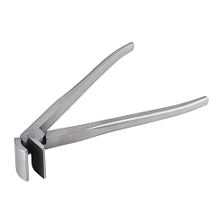 Stainless Steel Color Steel Flatten Plier Clamp, Leather Edge Adjustment Press Flatten Plier, for Leather Belt Bag Making Curved, Stainless Steel Color, 214mm