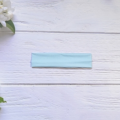 Светло-Синий Повязки для волос из молочного шелка, мягкая толстая повязка на голову, голубой, 200x50 мм