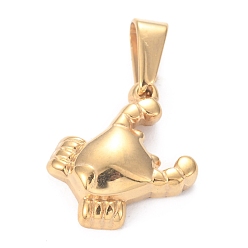 Golden 304 Edelstahl Anhänger, Krabbe, golden, 17.5x15.5x4.5 mm, Bohrung: 8x3.5 mm