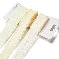 Светло-желтый 9 ярдов 3 стилей полиэфирной ленты, для поделок своими руками, бантики для волос и украшение подарка, Цветовая палитра лимонного шифона, светло-желтый, 1~1-1/8 дюйм (25~28 мм), около 3 ярдов / стиль